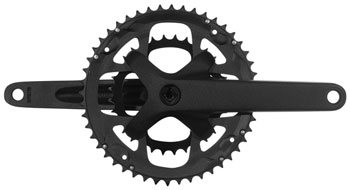 SAMOX G3s Crankset - 170mm, 9-10 Speed, 48/32t, 104/64bcd, JIS Square Taper, Black EA Crankset
