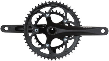SAMOX R3 Crankset - 175mm, 11-Speed, 50/34t, 110 bcd, 24mm Spindle, Black EA Crankset
