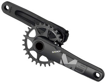 SAMOX M3 Crankset - 175mm, 10-12 Speed, 32t, 3-Bolt Direct Mount, 24mm Spindle, Black EA Crankset