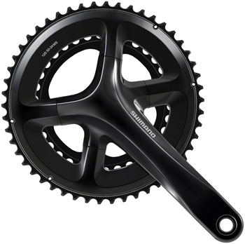 Shimano 105 FC-RS520 Crankset - 170mm, 12-Speed, 50/34t, 110 Asymmetric BCD, Hollowtech II Spindle Interface, Black EA Crankset