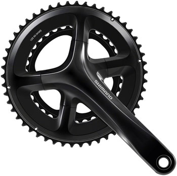 Shimano 105 FC-RS520 Crankset - 175mm, 12-Speed, 50/34t, 110 Asymmetric BCD, Hollowtech II Spindle Interface, Black EA Crankset