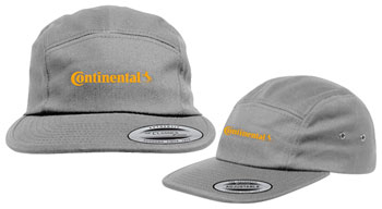 Continental 5 Panel Hat - Gray EA Baseball Hats and Trucker Hats