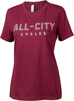 All-City Logowear Women's T-shirt - Maroon, Gray, X-Large Maroon EA Shirts