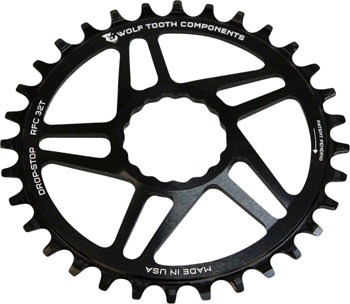 Wolf Tooth Direct Mount Chainring - 32t, RaceFace/Easton CINCH Direct Mount, Drop-Stop A, 6mm Offset, Black EA Direct Mount Chainrings