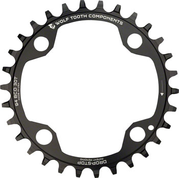 Wolf Tooth 94 BCD Chainring - 32t, 94 BCD, 4-Bolt, Drop-Stop A, For SRAM Cranks, Black EA Chainrings