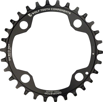 Wolf Tooth 94 BCD Chainring - 34t, 94 BCD, 4-Bolt, Drop-Stop A, For SRAM Cranks, Black EA Chainrings