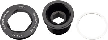 RaceFace CINCH Crank Bolt and Puller Cap Set - M18x15, Gloss Black EA Crank Arm Fixing Bolt