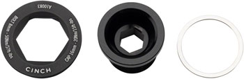 RaceFace CINCH Crank Bolt and Puller Cap Set - M18x15, Matte Black EA Crank Arm Fixing Bolt