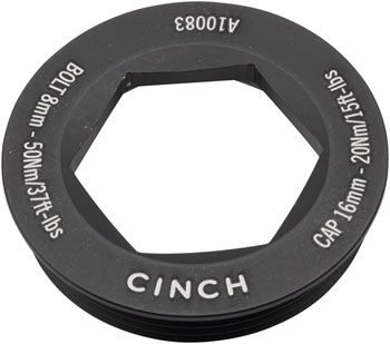 RaceFace CINCH Crank Puller Cap and Washer Set - For XC/AM, Matte Black EA Crank Arm Fixing Bolt