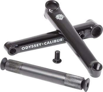 Odyssey Calibur V2 Crankset - 160mm, Right Hand/Left Hand Drive, Rust Proof Black Rust Proof Black EA BMX Crankset