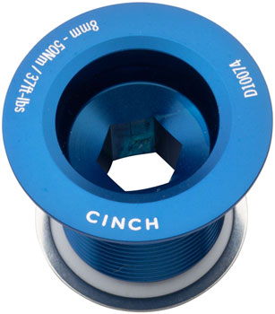 RaceFace CINCH Crank Bolt with Washer - NDS, M18, Gloss Blue EA Crank Arm Fixing Bolt