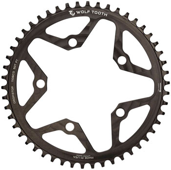 Wolf Tooth 110 BCD Cyclocross and Road Chainring - 50t, 110 BCD, 5-Bolt, Drop-Stop B, Black EA Chainrings