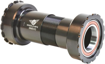 Wheels Manufacturing 386 EVO Bottom Bracket with Angular Contact Bearings for 24mm (Shimano) Spindles EA Bottom Brackets