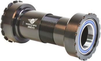 Wheels Manufacturing 386EVO Bottom Bracket - ABEC-3 Bearings, For 24mm (Shimano) Cranks, Black EA Bottom Brackets