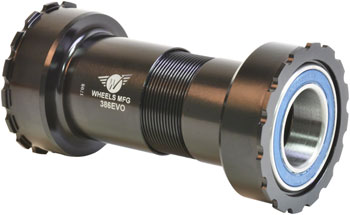 Wheels Manufacturing 386EVO Bottom Bracket - ABEC-3 Bearings, For 22/24mm (SRAM) Cranks, Black EA Bottom Brackets