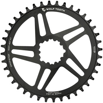Wolf Tooth Direct Mount Chainring - 42t, SRAM Direct Mount, For SRAM 3-Bolt, 6mm Offset, Drop-Stop B, Flattop Compatible, Black EA Direct Mount Chainrings