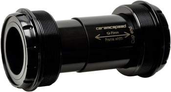 CeramicSpeed T47/73 Bottom Bracket - 30mm Spindle, Coated Races, Black EA Bottom Brackets