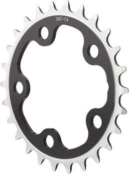 MSW Multi Speed 24t x 74mm Inner Chainring Black EA Chainrings