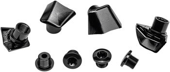 absoluteBLACK Crank Bolts and Covers - For Dura-Ace 9100 Cranks, Black SET Chainring Bolts
