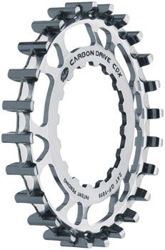 Gates Carbon Drive CDX CenterTrack Front Sprocket - 24t, For Bosch GEN 2, Silver EA Belt Drive Ring