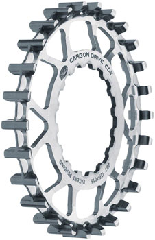 Gates Carbon Drive CDX CenterTrack Front Sprocket - 26t, For Bosch GEN 2, Silver EA Belt Drive Ring