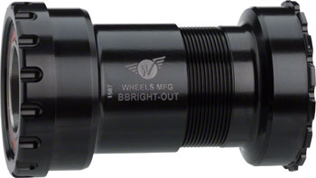 Wheels Manufacturing BBright to Shimano Bottom Bracket with Angular Contact Bearings Black Cups EA Bottom Brackets