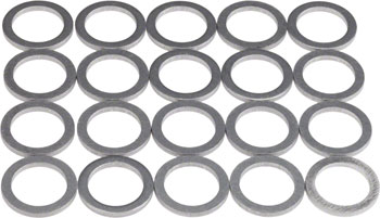Wheels Manufacturing 1.2mm Aluminum Chainring Spacer Bag/20 BAG Chainring Spacers