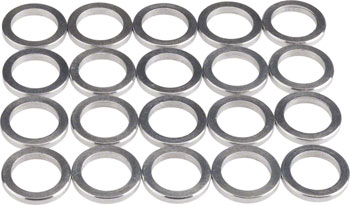 Wheels Manufacturing 2.0mm Aluminum Chainring Spacer Bag/20 BAG Chainring Spacers