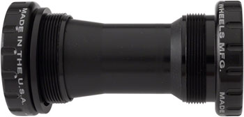 Wheels Manufacturing BSA Bottom Bracket - Shimano Road, ABEC-3 Bearings, Black Cups EA Bottom Brackets