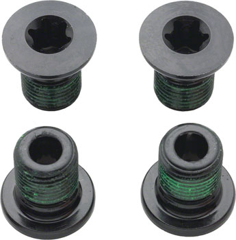 Shimano XTR FC-M980/970 Inner, XT FC-M8000 Middle and Outer, Dura-Ace FC- R9100/9000, Ultegra FC-6800 Chainring Bolt Set of 4 Black SET Chainring Bolts