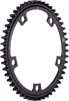 Gates Carbon Drive CDX CenterTrack Fin Line Front Belt Drive Ring - 50t, 5-Bolt,130mm BCD, Fin Tooth, Black EA Belt Drive Ring
