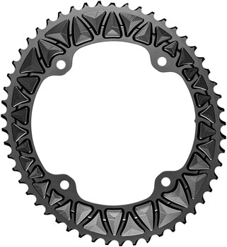absoluteBLACK Premium Oval 145 BCD Road Outer Chainring for Campagnolo - 53t, 145 BCD, 4-Bolt, Black EA Chainrings