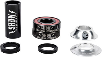 The Shadow Conspiracy Stacked Bottom Bracket - 19mm, Mid, Raw Polish Raw Polished EA Bottom Brackets