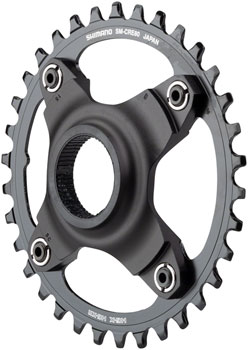 Shimano STEPS SM-CRE80 eBike Chainring - 34t, 56.5mm Chainline, Without Chainguide, Black EA Ebike Chainrings and Sprockets