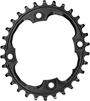 absoluteBLACK Oval 94 BCD Chainring - 30t, 94 BCD, 4-Bolt, Narrow-Wide, Black EA Chainrings