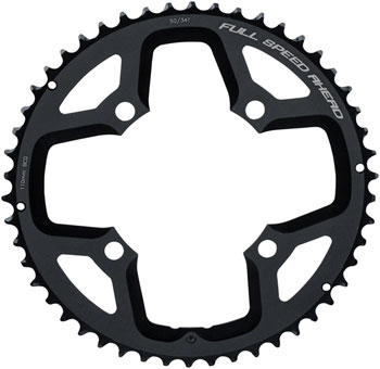 Full Speed Ahead Gossamer ABS Chainring - 50t, 110 Full Speed Ahead ABS BCD, 4-Bolt, Aluminum, N10/N11, Black EA Chainrings