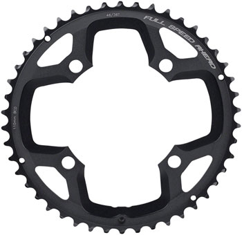 Full Speed Ahead Gossamer ABS Chainring - 46t, 110 Full Speed Ahead ABS BCD, 4-Bolt, Aluminum, N10/N11, Black EA Chainrings