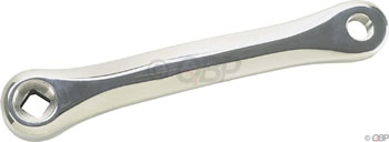 Sugino MS 175mm Left Low Profile Square Taper Crank Arm: Silver EA Left Crank Arm