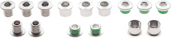 TruVativ Aluminum Chainring Bolt Set for Double plus Inner, Silver, 10 hex bolts and 5 hex nuts Silver SET Chainring Bolts