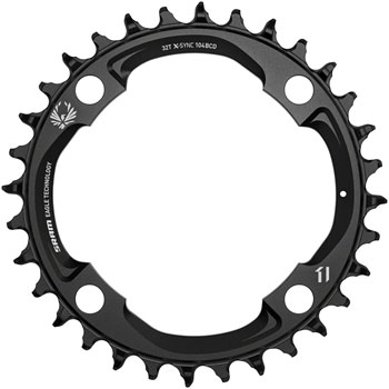 SRAM X-Sync 2 Eagle Chainring - 32t, 104mm BCD, 12-Speed, Aluminum, Black (Mahle) Black EA Chainrings