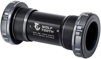 Wolf Tooth MK0 Bottom Bracket - English (BSA), 68/73mm, For 24mm Spindle, Shadow Gray EA Bottom Brackets