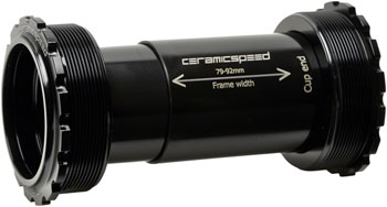 CeramicSpeed T47/86 Bottom Bracket - Campagnolo Ultra Torque, Black EA Bottom Brackets