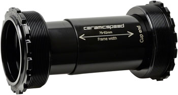 CeramicSpeed T47/86 Bottom Bracket - Campagnolo Ultra Torque, Coated Races, Black EA Bottom Brackets