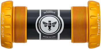 Chris King ThreadFit 24 Bottom Bracket - English, 50th Anniversary Matte Gold EA Bottom Brackets