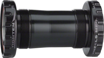 Wheels Manufacturing BSA 30 Bottom Bracket - English (BSA) Frame Interface, ABEC-5 Angular Contact Bearings, For 30mm Spindle, Black EA Bottom Brackets