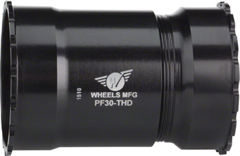 Wheels Manufacturing PressFit 30 Thread-Together Bottom Bracket with ZERO Ceramic Bearings, Black EA Bottom Brackets