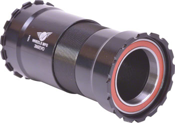 Wheels Manufacturing 386 EVO Bottom Bracket with Angular Contact Bearings, Black Cups EA Bottom Brackets