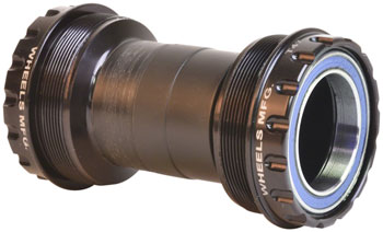 Wheels Manufacturing T47 Outboard Bottom Bracket - For 30mm Spindle, ABEC-3 Bearings, Fits Frames with 68mm-100mm BB Shells, Black EA Bottom Brackets