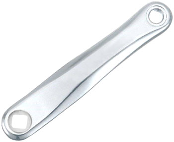 SAMOX SAC08 Left Crank Arm - 175mm, JIS Diamond Taper Spindle Interface, Forged Aluminum, Spindle Bolt Sold Separate, Silver EA Left Crank Arm