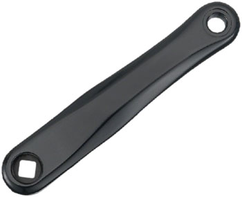 SAMOX SAC08 Left Crank Arm - 175mm, JIS Diamond Taper Spindle Interface, Forged Aluminum, Spindle Bolt Sold Separate, Black EA Left Crank Arm